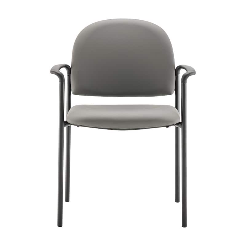 Comfort Stackable Steel Side Reception Chair with Arms - 23.5"D x 23.75"W x 33.25"H