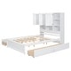 preview thumbnail 10 of 22, Cottage Style Full Size Platform Bed with 4 Drawers Under-Bed,Headboard with Multiple Storage Shelves