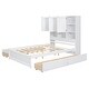 preview thumbnail 10 of 22, Full Size Platform Bed with 4 Drawers Under-Bed,Headboard with Storage Shelves