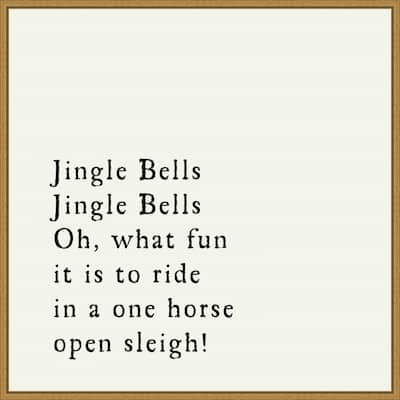 Jingle Bells by Amanti Art Portfolio Framed Canvas Wall Art
