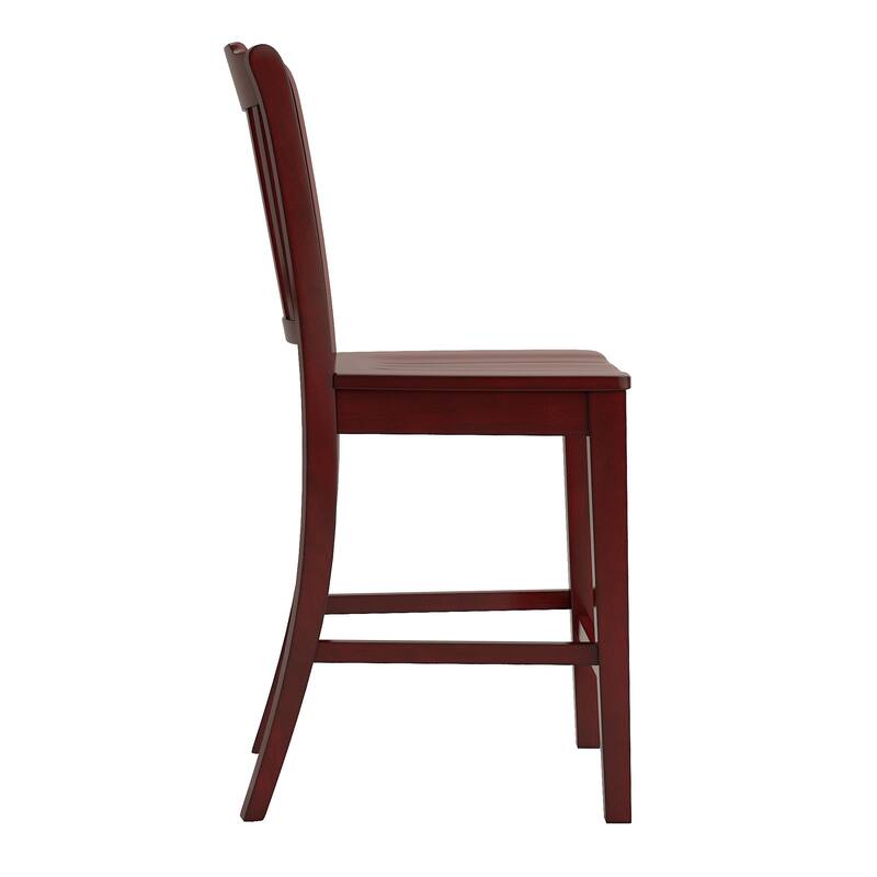 Eleanor Slat Back Wood Counter Chairs (Set of 2) by iNSPIRE Q Classic