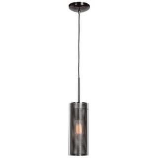Access Lighting Multis 1-Light Encaged Pendant - Black Chrome - Metal ...