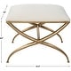 preview thumbnail 8 of 9, Uttermost 2396-CROSSING-BENCH-SMALL Crossing 23-1/2" Wide Gold Framed