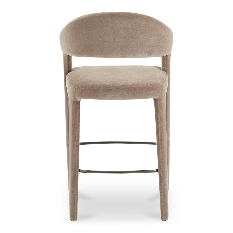 NADAAL STUDIOS Bryn, Bar Stool With Open Barrel Back - 23.6"W x23.3"D x42.9"H