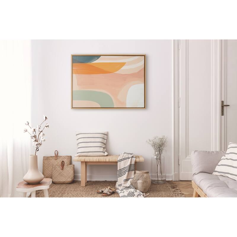 Kate and Laurel Sylvie Sunrise Framed Canvas by Kate Aurelia Holloway