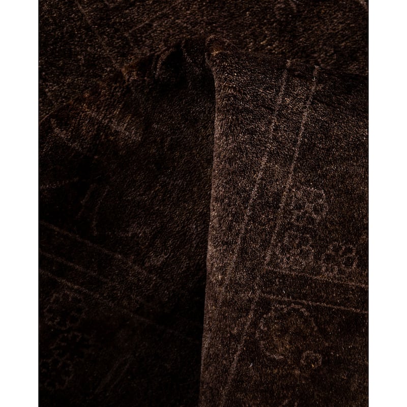 Overdyed One-of-a-Kind Hand-Knotted Runner Rug - Brown - 2' 7" x 4' 4"