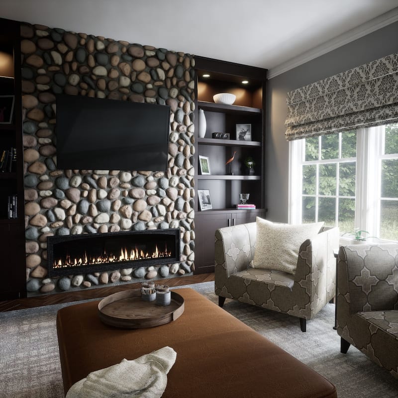 EverStone River Rock Faux Rock Panel, 49"W x 24 3/4"H x 3"D