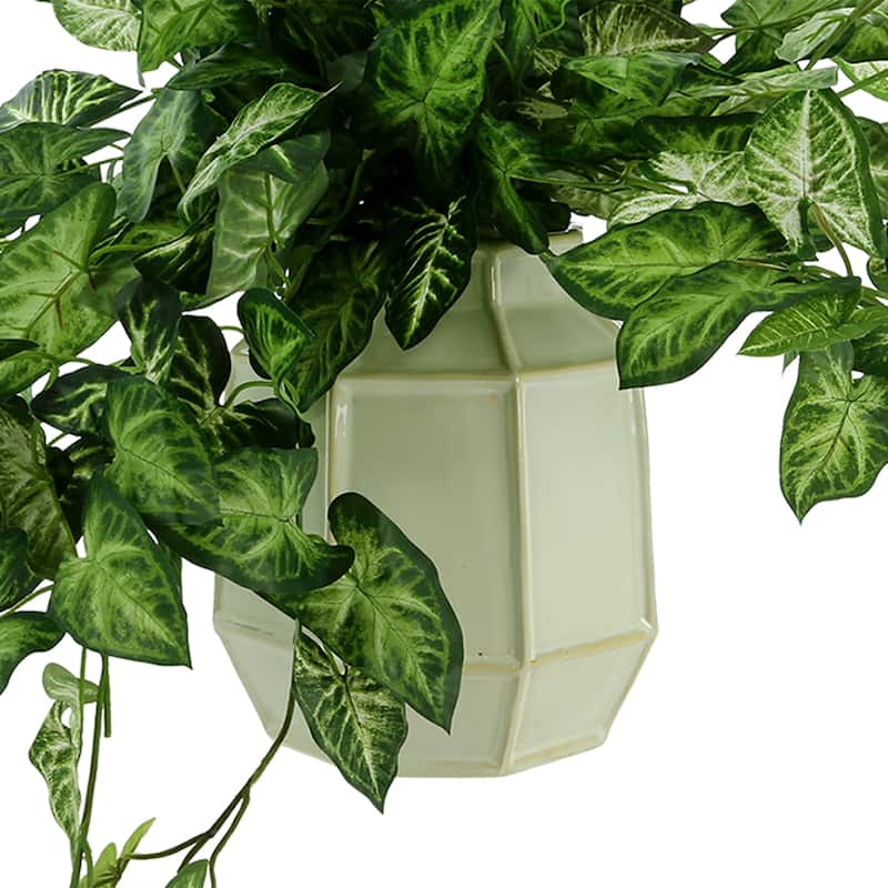 Nepth Plant Arrangement in Ceramic Vase - Green