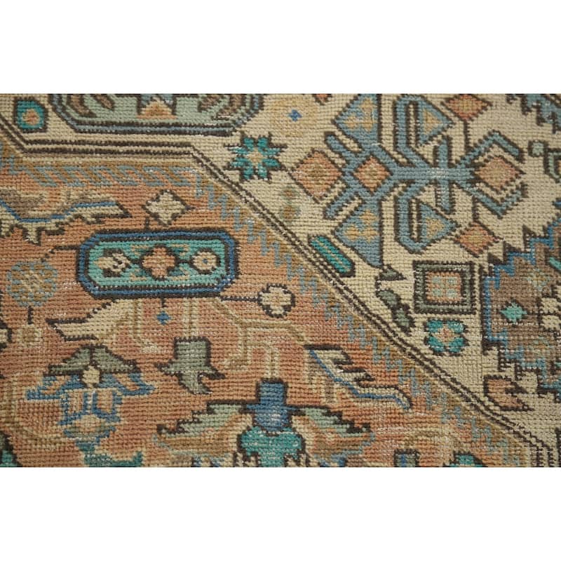 Distressed Traditional Tabriz Vintage Persian Rug Handmade Wool Carpet - 4'10" x 8'0"