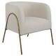 preview thumbnail 5 of 8, Uttermost Jacobsen Off White Shearling Accent Chair - 27"W x 28.5"H x 27"D