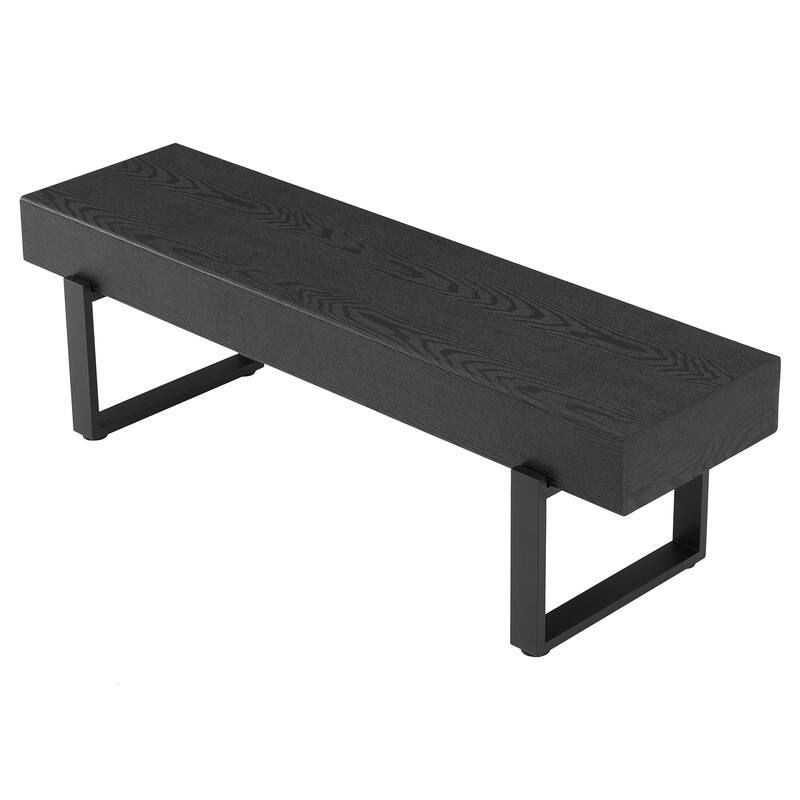 59" Wood Bench for End of Bed, Farmhouse Kitchen Dining Bench