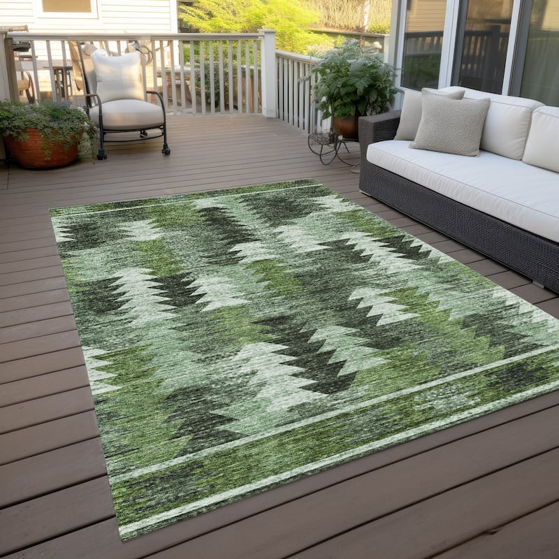 Machine Washable Indoor/ Outdoor Chantille Boho Moroccan Rug