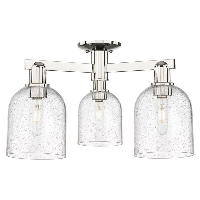 Innovations Lighting 716-3F-12-23 Bella Semi-Flush Bella 3 Light 23" - Polished Nickel / Seedy