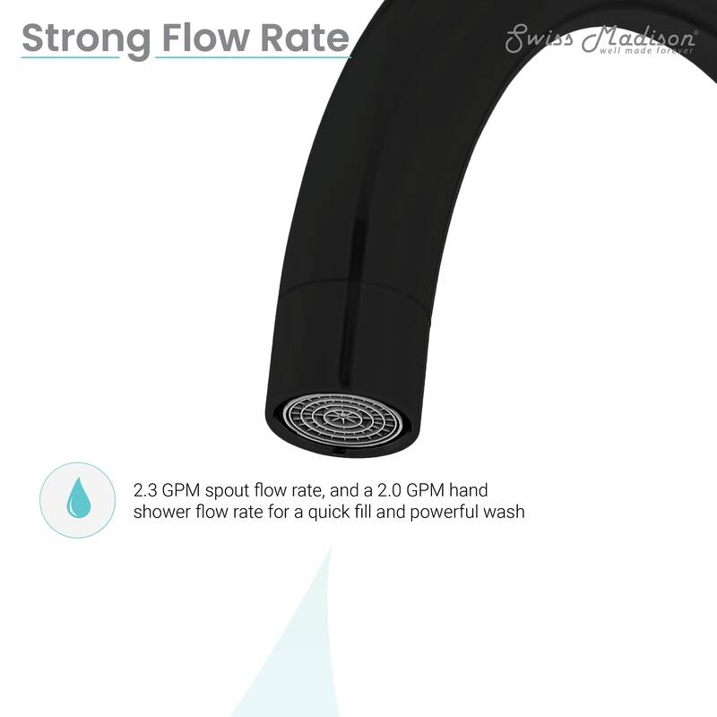 Dieppe Freestanding Bathtub Faucet In Matte Black - 14x37