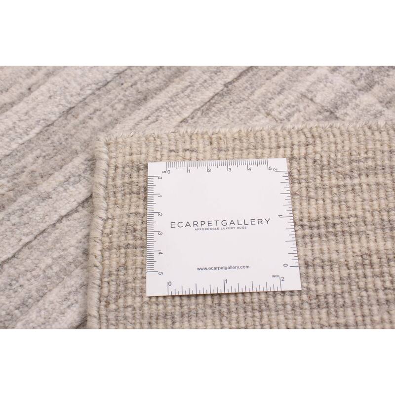 ECARPETGALLERY Hand Loomed Kashkuli Gabbeh Grey Wool Rug - 7'8 x 10'0
