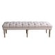 preview thumbnail 2 of 5, The Gray Barn Blasted Rock Natural Beige Tufted Bench