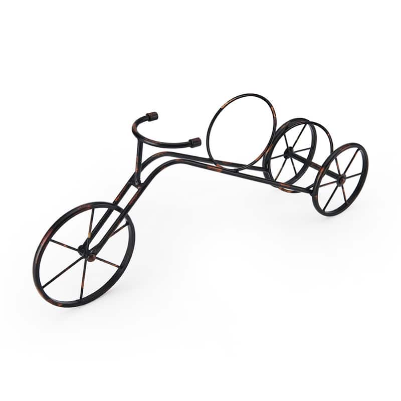 Elements Metal Cart Wine Holder, 20X8 Inch