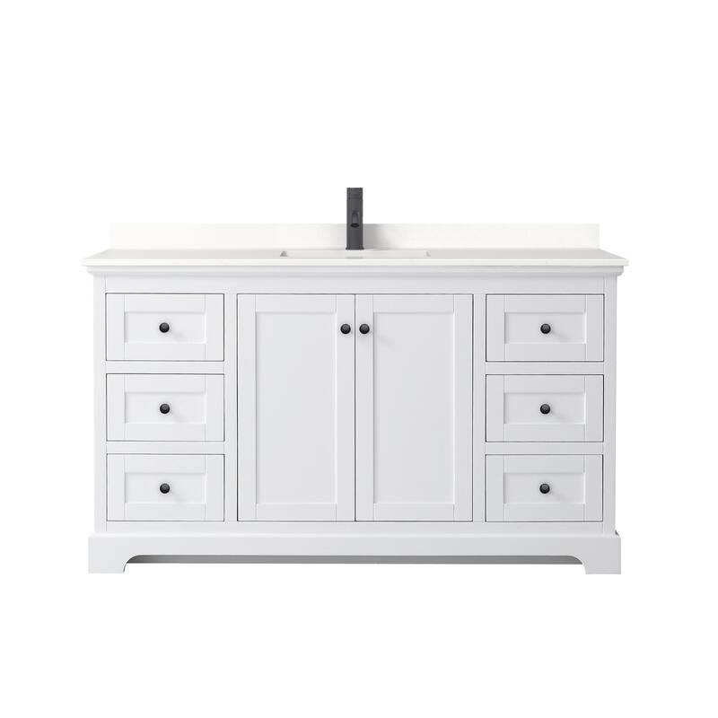 Wyndham Collection WCV232360S-QTZ-UNSMXX Avery 60" Free Standing