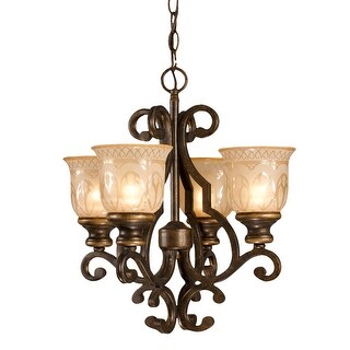 Norwalk 4 Light Bronze Mini Chandelier - 16'' W x 16.5'' H