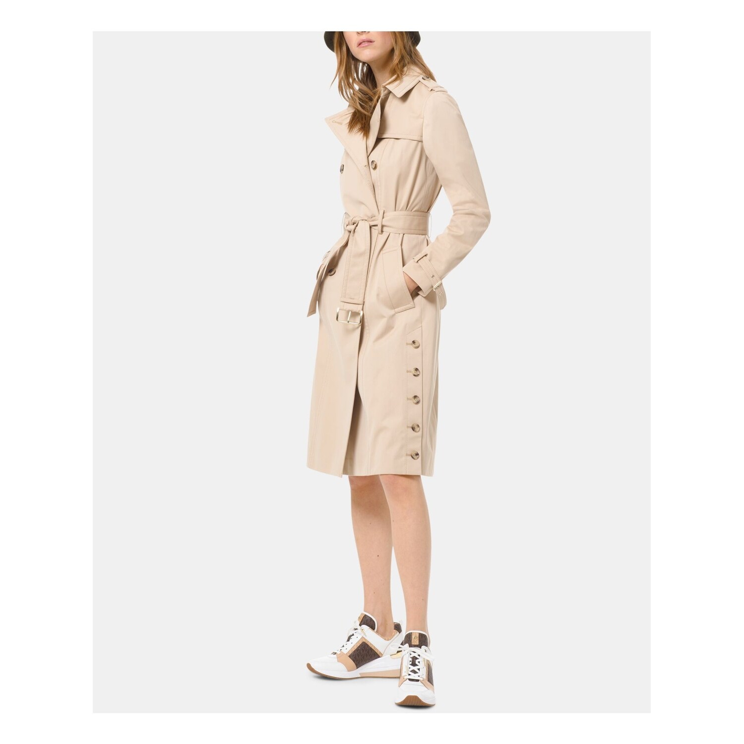 michael kors beige trench coat