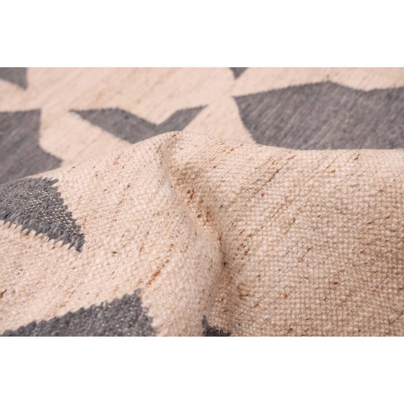 ECARPETGALLERY Flat-Weave Ankara FW Beige Wool Kilim - 9'6 x 13'3