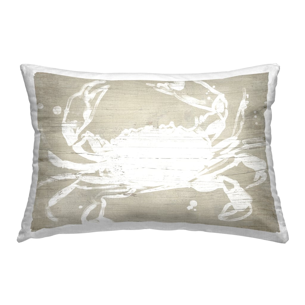 Stupell Rustic Marine Crab Decorative Printed Throw Pillow Design by June Erica Vess