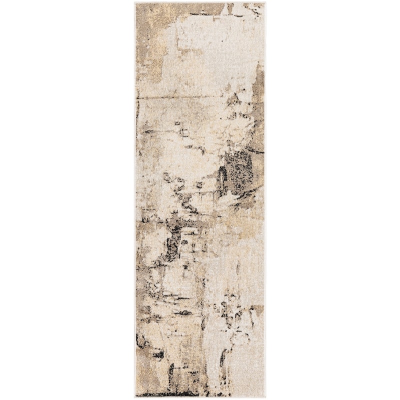 Nourison Washable Decor Indoor only Machine Washable Contemporary Area Rug - Mocha - 2' x 6' - Runner