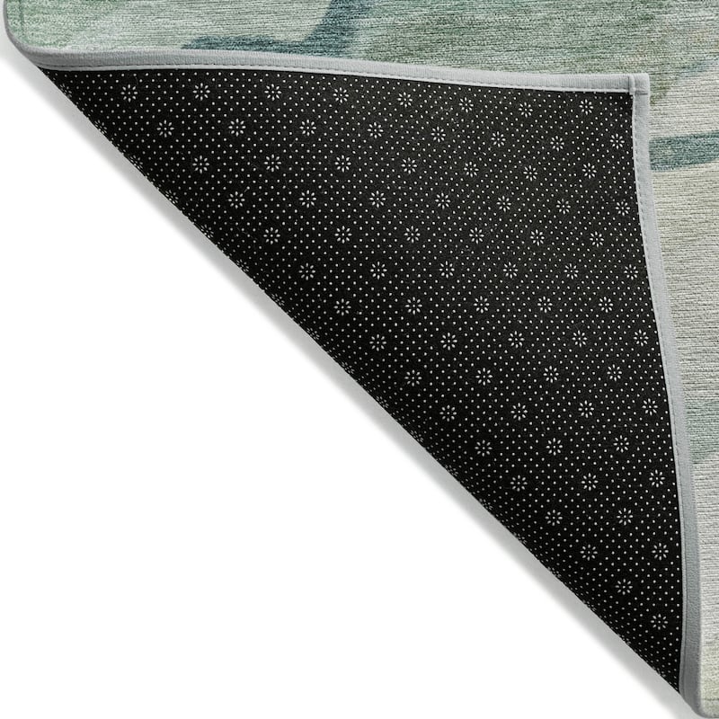 Machine Washable Indoor/Outdoor Modern Brushstrokes Chantille Rug
