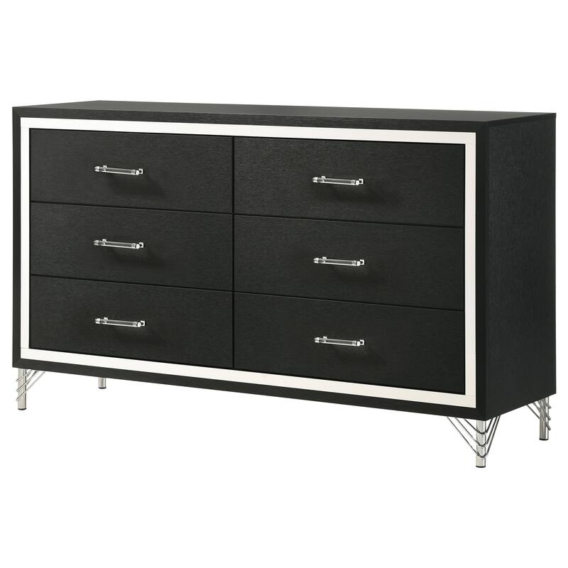 Lucia Modern Classic 6-drawer Dresser White