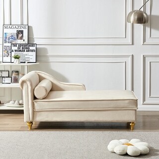 Modern Versatility Upholstery Sofa Bed Velvet Chaise Lounge Couch with ...