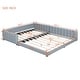 preview thumbnail 3 of 34, Platform Bed & Daybed Sectional Upholstered Bed Mother & Child Bed Grounded Bed Stripe Upholstered Bed- Queen & Twin XL Size