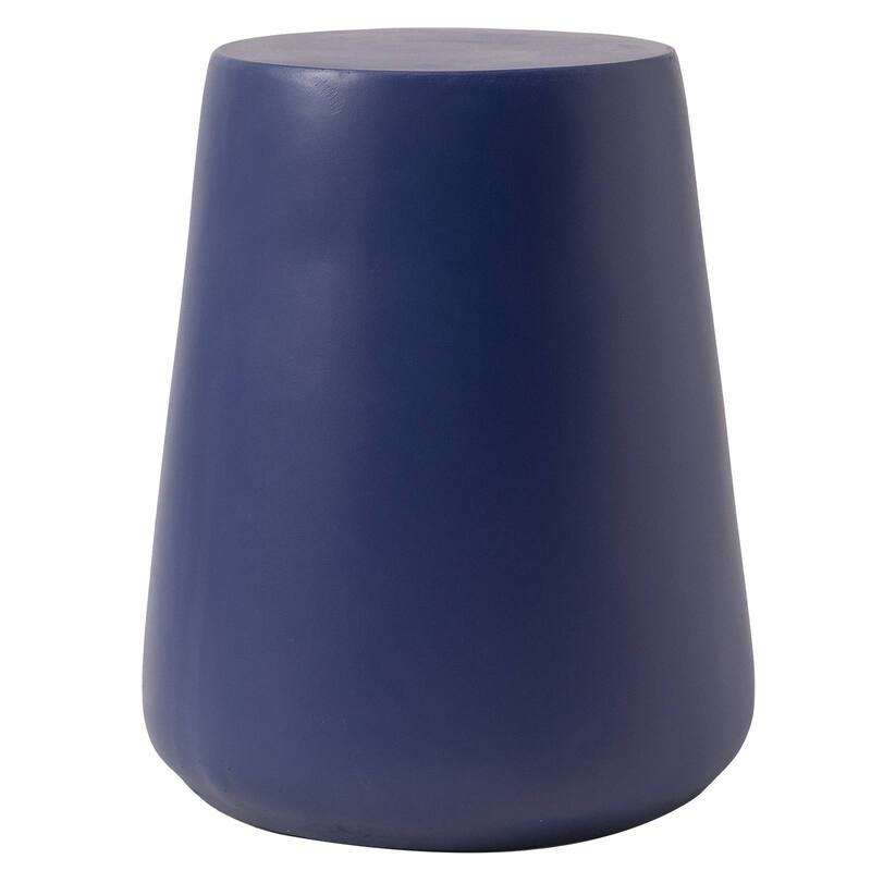 14" Round Side Table in Fiberstone with Tapered Base Design Glint Collection