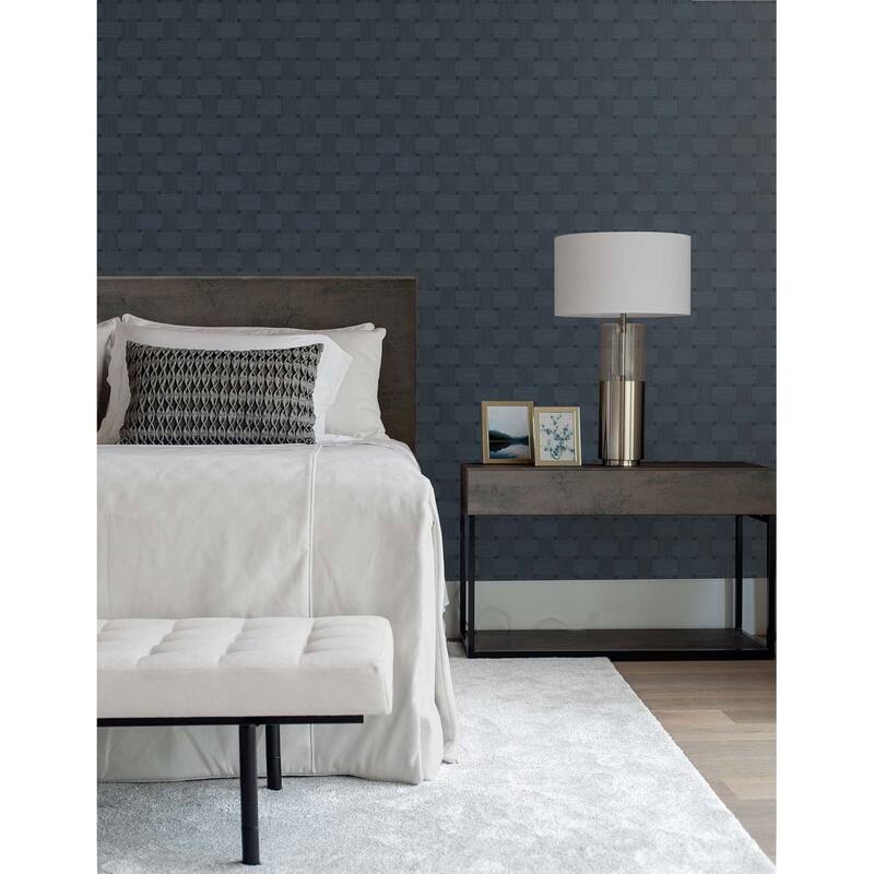 Seabrook Designs Basketweave Embossed Vinyl Unpasted Wallpaper