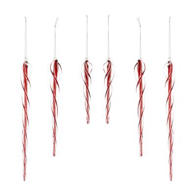 Glass Icicle Ornament (Set of 6)