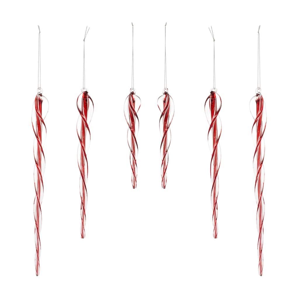 Glass Icicle Ornament (Set of 6)