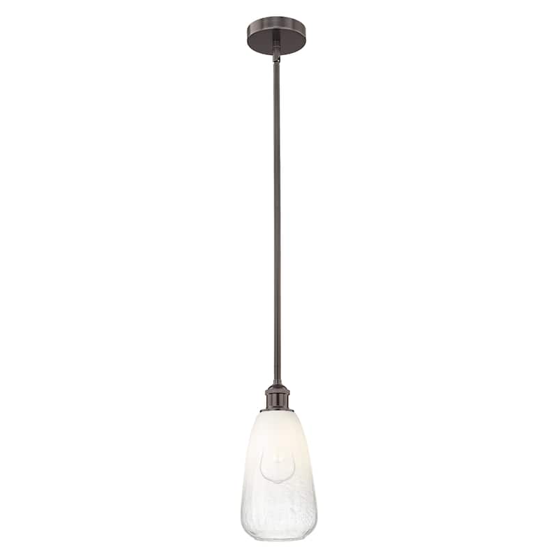 Innovations Lighting Endless Possibilities Edison - Brookhaven Almond - 1 Light 6" Stem Hung Mini Pendant - Oil Rubbed Bronze/Opal