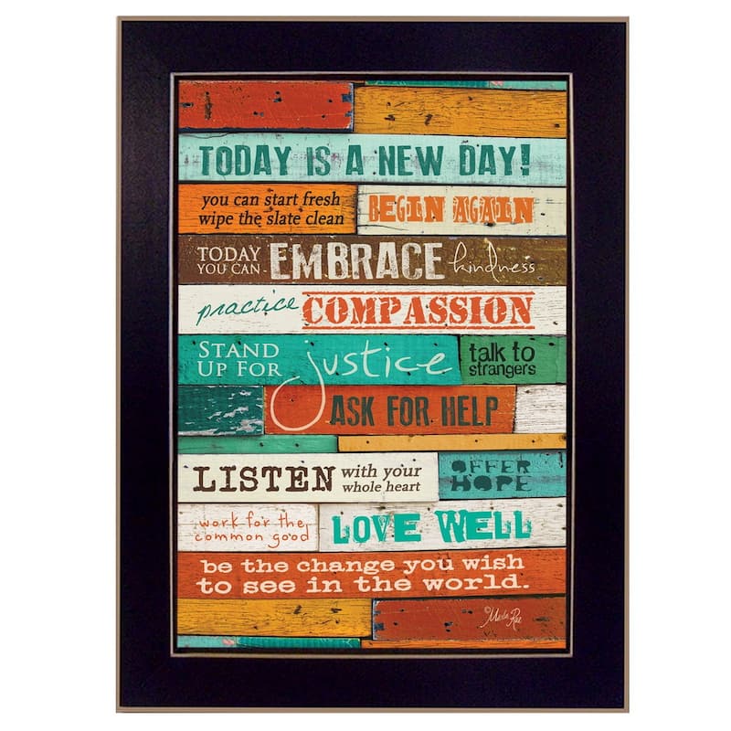 TrendyDecor4U Traditional "A New Day" Framed Print Wall Art by Marla Rae
