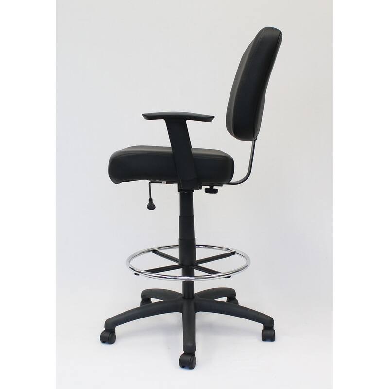 Boss Office Products Black Oversized Drafting Stool