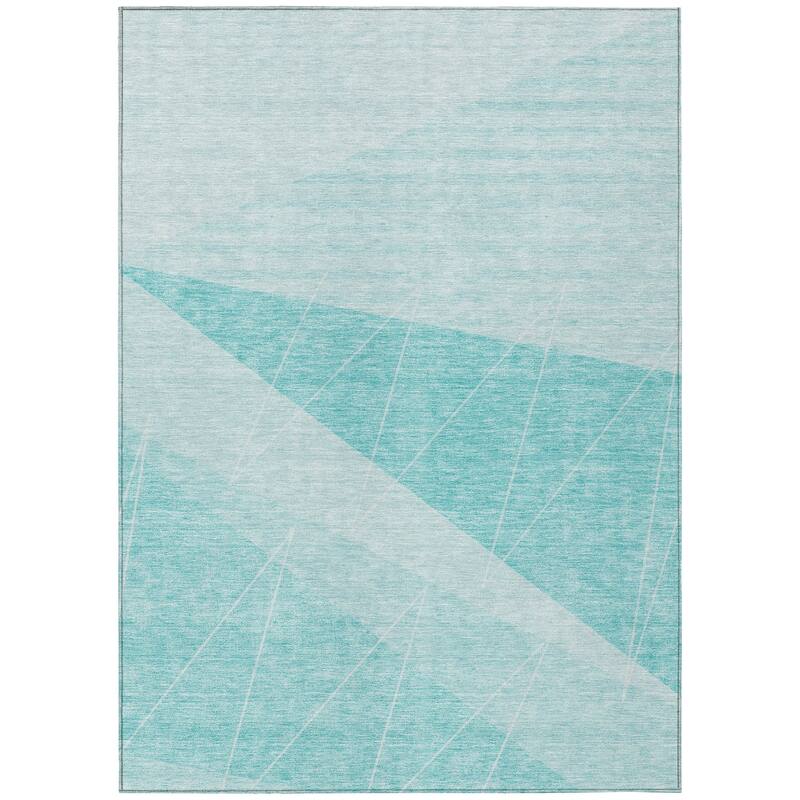 Machine Washable Indoor/ Outdoor Chantille Modern Prism Rug