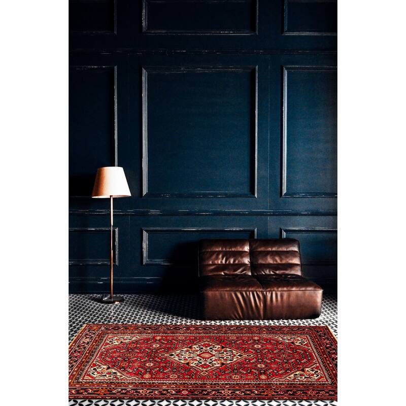 ECARPETGALLERY Hand-knotted Andelz Red Wool Rug - 4'7 x 6'11