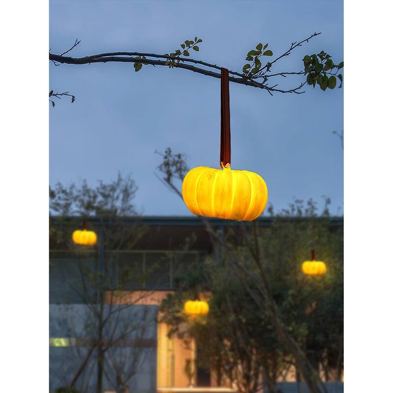 7" Pumpkin Lamp Decor for Outdoor, Halloween - 7 inch