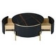 preview thumbnail 8 of 25, Modern Marble Round Coffee Table with 2 large Drawers Storage