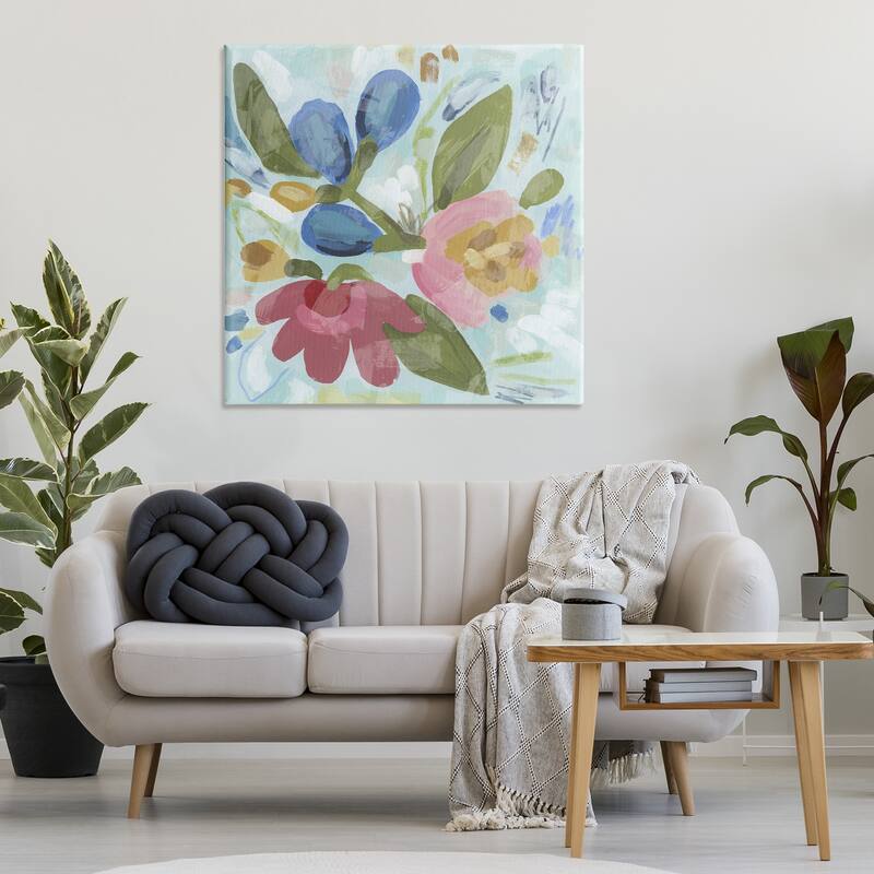 Stupell Bright Boho Flowers Canvas Wall Art Design By June Erica Vess