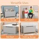 preview thumbnail 23 of 25, Kids Wooden Toy Box Storage with Safety Hinged Lid