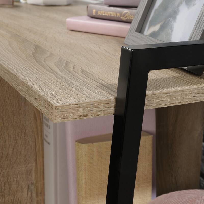 Wood Dresser with Spacious Drawers and Open Shelves