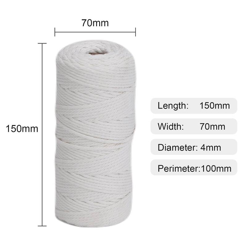 VECELO White Garden Twine Strong Hemp Rope for Gardening Plant Tie Floristry Crafts Gift Wrapping Packing Decor
