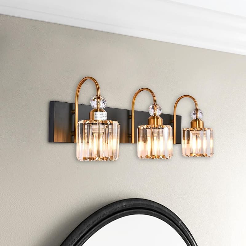 Dimmable Vanity Light With Crystal Accent