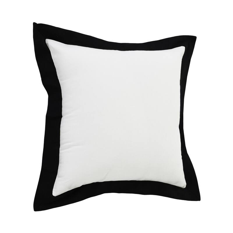 20" Black and White Throw Pillow
