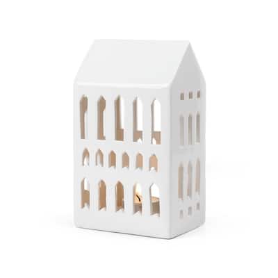 Kähler Urbania Lighthouse Church, White - H: 7.1"