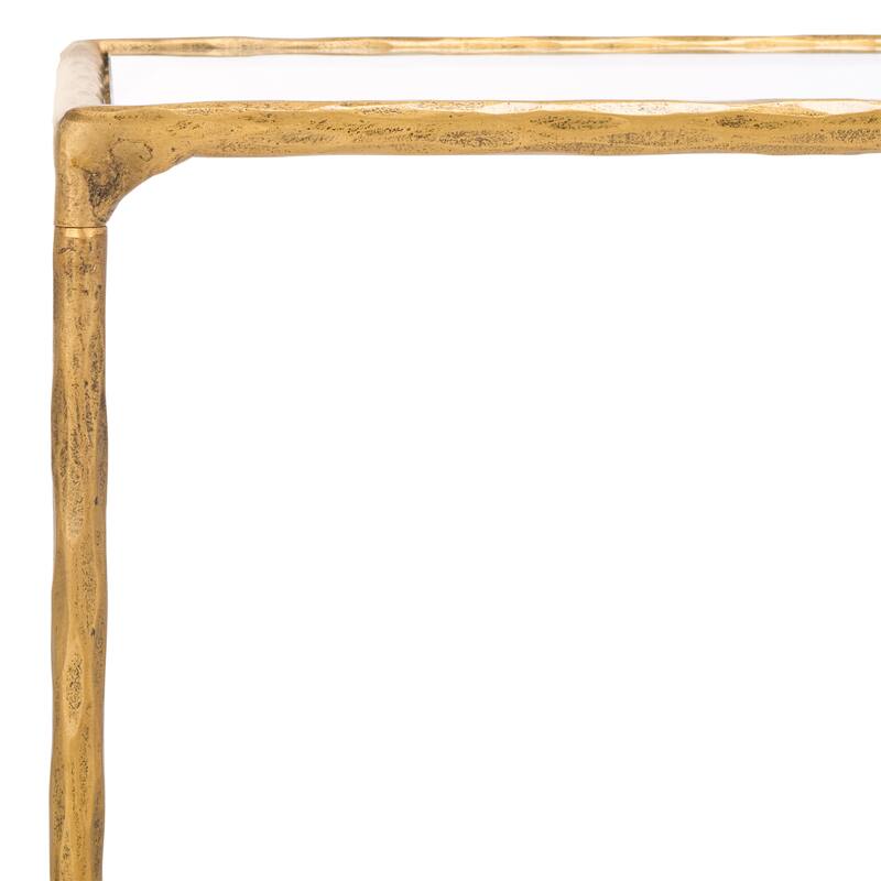 SAFAVIEH Couture Isabellina Metal And Glass Console Table - 42"W x 12"D x 30"H